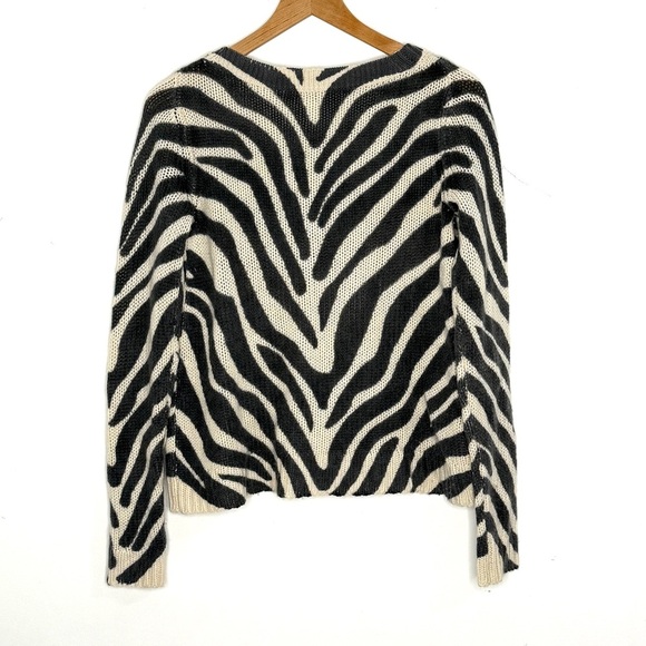 Calypso St. Barth 100% Cashmere Zebra Print Sweater (Size S) - Picture 2 of 4